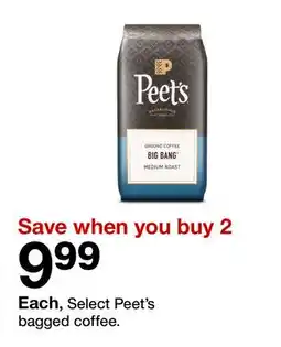 Target Select Peet's bagged coffee offer
