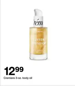 Target Cremiere 3-oz. body oil offer