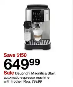 Target DeLonghi Magnifica Start automatic espresso machine with frother offer