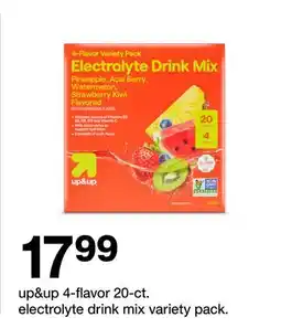 Target up & up 4-flavor 20-ct. electrolyte drink mix variety pack offer