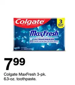 Target Colgate MaxFresh 3-pk offer