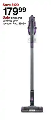 Target Shark Pet cordless stick vacuum offer