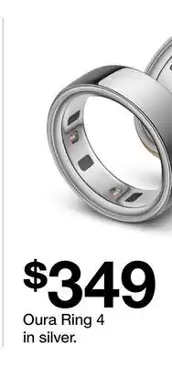 Target Oura Ring 4 in silver offer