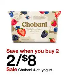 Target Chobani 4-ct. yogurt offer