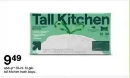 Target up & up 50-ct. 13-gal. tall kitchen trash bags offer