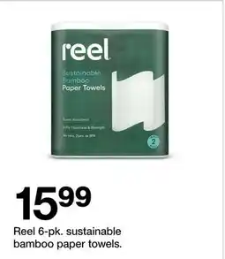 Target Reel 6-pk. sustainable bamboo paper towels offer