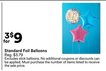 Michaels Standard Foil Balloons offer