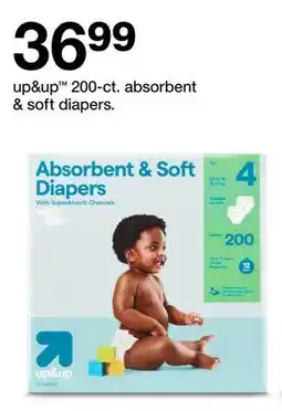 Target up & up 200-ct. absorbent & soft diapers offer