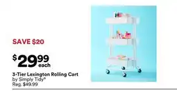 Michaels 3-Tier lexington rolling Cart by Simply Tidy offer