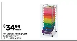 Michaels 10-Drawer rolling Cart by Simply Tidy offer