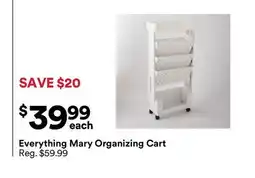 Michaels Everything Mary Organizing Cart offer