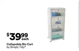 Michaels Collapsible Bin Cart by Simply Tidy offer