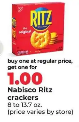 Hy-Vee Nabisco Ritz Crackers offer
