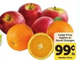 Albertsons Large Envy Apples or Navel Oranges offer