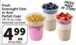 Albertsons Fresh Overnight Oats or Acai Parfait Cups offer