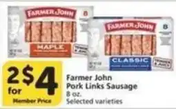 Albertsons Farmer John Pork Links Sausage offer