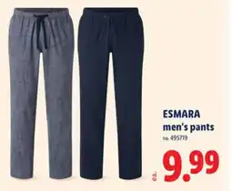 Lidl ESMARA men's pants offer