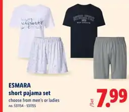 Lidl ESMARA short pajama set offer