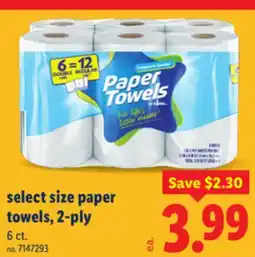 Lidl Select Size Paper Towels, 2-ply offer