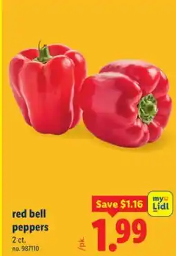 Lidl red bell peppers offer