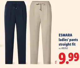 Lidl ESMARA ladies' pants straight fit offer