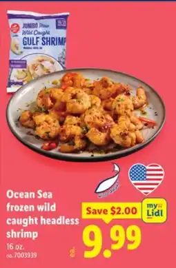 Lidl Ocean Sea frozen wild caught headless shrimp offer