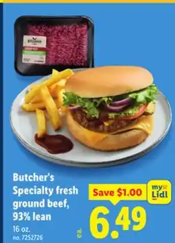 Lidl Butcher's Specialty fresh ground beef, 93% lean offer