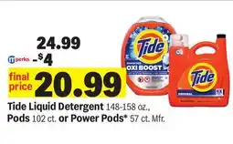 Meijer Tide Liquid Detergent 148-158 oz., Pods 102 ct. or Power Pods* 57 ct offer
