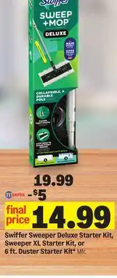 Meijer Swiffer Sweeper Deluxe Starter Kit, Sweeper XL Starter Kit, or 6 ft. Duster Starter Kit offer