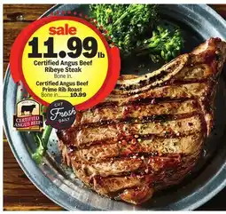 Meijer Certified Angus Beef Ribeye Steak Bone in offer
