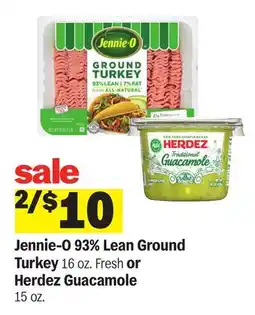 Meijer Jennie-O 93% Lean Ground Turkey 16 oz. Fresh or Herdez Guacamole 15 oz offer