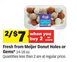 Meijer Fresh from Meijer Donut Holes or Gems offer