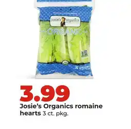 Hy-Vee Josie's Organics romaine hearts offer