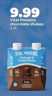 Hy-Vee Vital Proteins chocolate shakes offer