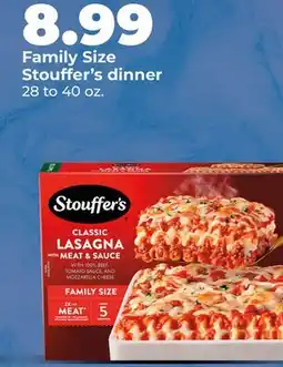 Hy-Vee Family Size Stouffer's dinner offer