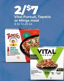Hy-Vee Vital Pursuit, Tapatio or Mings meal offer