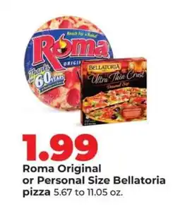 Hy-Vee Roma original or Personal Size Bellatoria pizza offer