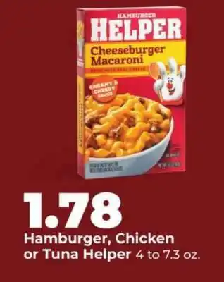 Hy-Vee Hamburger, Chicken or Tuna Helper offer