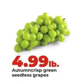 Hy-Vee Autumncrisp Green Seedless Grapes offer