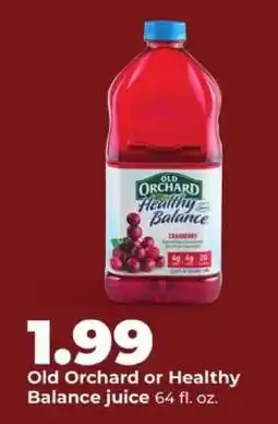 Hy-Vee Old Orchard or Healthy Balance juice offer