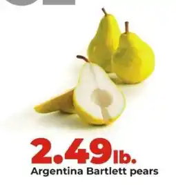 Hy-Vee Argentina Bartlett pears offer