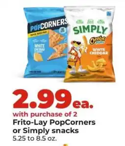 Hy-Vee Frito-Lay PopCorners or Simply snacks offer