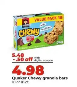 Hy-Vee Quaker Chewy Granola Bars offer