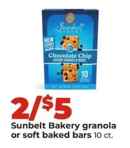 Hy-Vee Sunbelt Bakery granola or soft baked bars offer