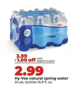 Hy-Vee Hy-Vee natural spring water offer