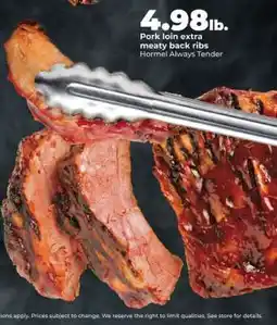 Hy-Vee Pork loin extra meaty back ribs offer