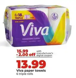 Hy-Vee Viva Paper Towels offer