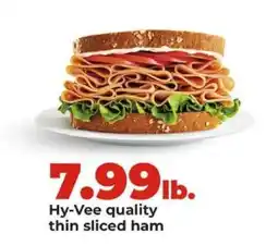 Hy-Vee Hy-Vee quality thin sliced ham offer