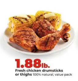 Hy-Vee Fresh Chicken Drumsticks or Thighs offer