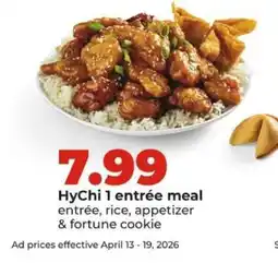 Hy-Vee HyChi 1 entree meal offer